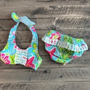 Mud Pie baby - “Lily Pad” - Bikini - 0-6m